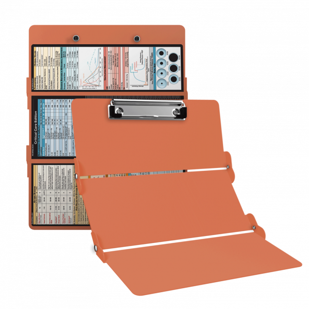 WhiteCoat Clipboard® Trifold - Coral Critical Care Edition